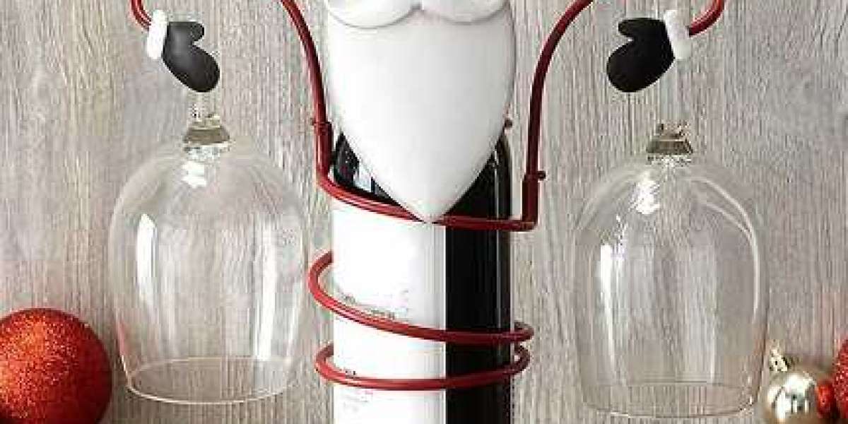 Folomie Holiday Wine Bottle Glass Holders