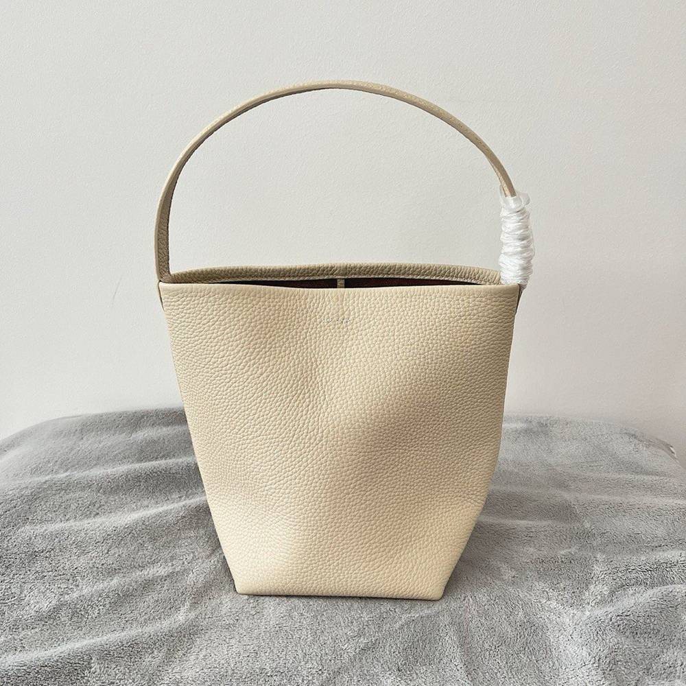 The Row Small N/S Park Tote in Ivory Grained Leather TDBS28928